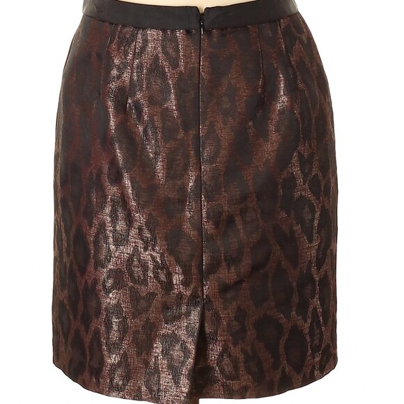 BOGO FREE, Ann Taylor metallic leopard print skirt, size 6 - Picture 2 of 6